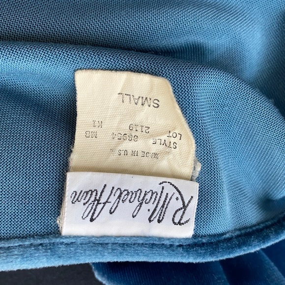 Vintage 60s Velvet Lounge Dress Dress Sz 4 - Picture 4 of 4